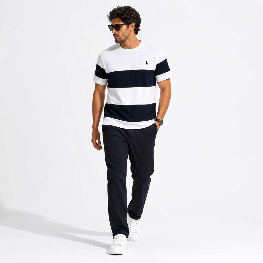 Men’s Classic Striped Casual T-Shirt