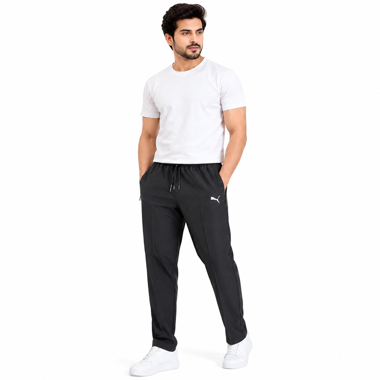 Premium Black Casual Track Pants for Men